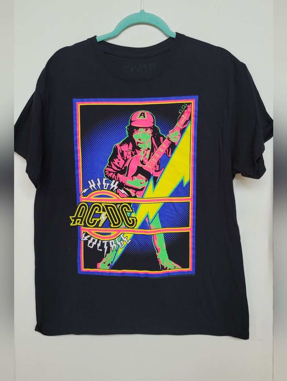 AC/DC Neon Graphic Band Tee - Black